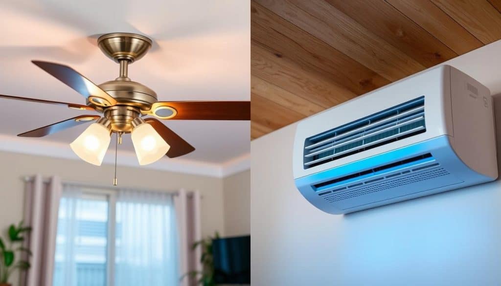 Deckenventilator vs Klimaanlage