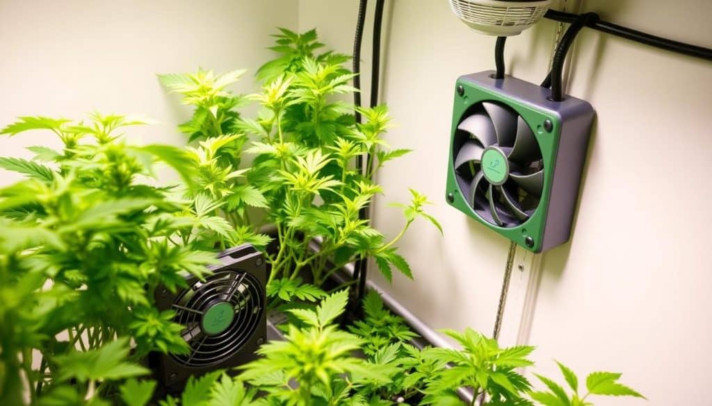 Effiziente Ventilatorplatzierung in einer Growbox