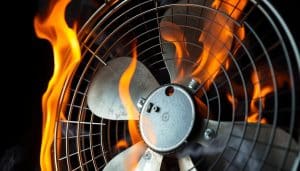 Kann ein Ventilator brennen?