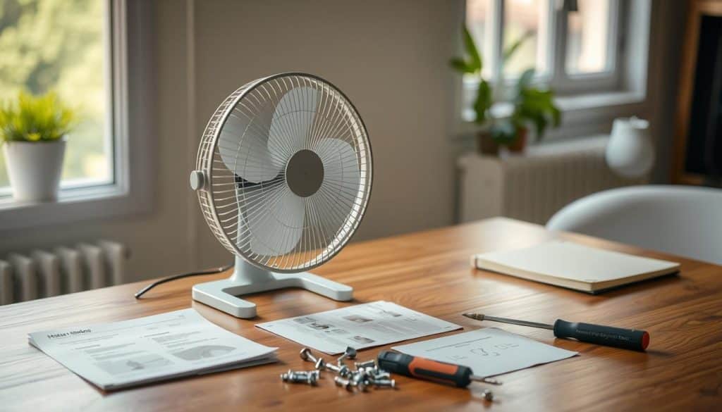 Tisch Ventilator einrichten