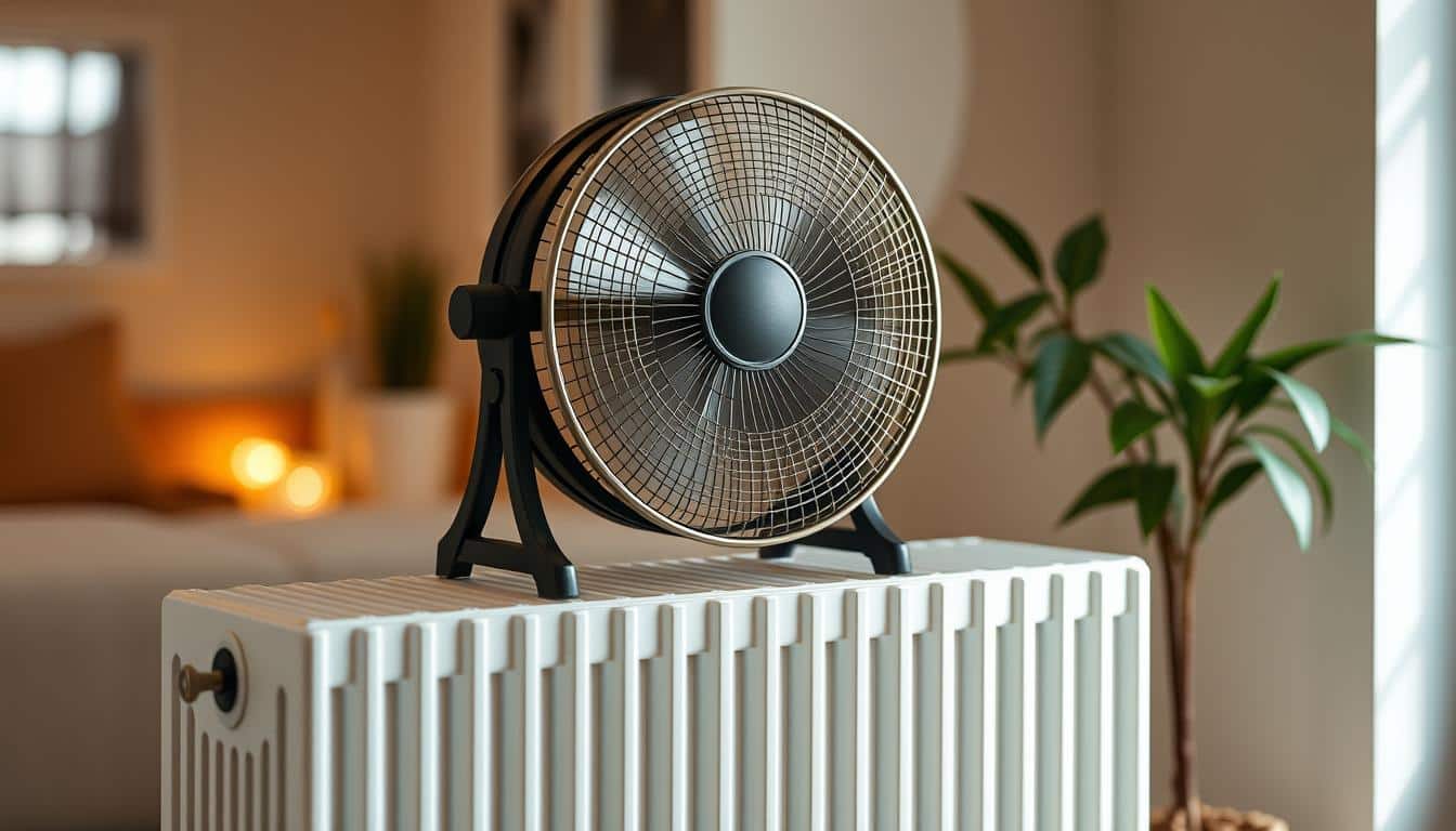 Ventilator auf Heizkörper